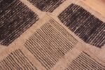 Weave of Tribal Primitive Geometric Block Design Charcoal and Cream Color Modern Hallway Runner Rug 11171 by Nazmiyal Antique Rugs