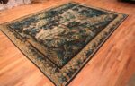 Whole View of 17th Century Antique French Silk And Wool Animal Design Verdure Tapestry 72572 by Nazmiyal Antique Rugs