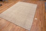 Whole View of Abstract Neutral Minimalist Contemporary Modern Area Rug 11324 by Nazmiyal Antique Rugs