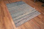 Whole View of Artistic Light Blue Abrash Background Color Modern Tribal Geometric Pattern Modern Area Rug 11282 by Nazmiyal Antique Rugs