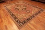 Whole View of Beautifully Classic Persian Heriz Medallion Design Modern Room Size Area Rug 11525 by Nazmiyal Antique Rugs