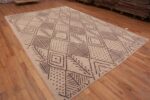 Whole View of Contemporary Cream Brown Tribal Berber Moroccan Beni Ourain Design Modern Area Rug #11625 by Nazmiyal Rugs