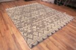 Whole View of Contemporary Cream Earthy Brown Tribal Nomadic Geometric Design Modern Area Rug 11500 by Nazmiyal Antique Rugs