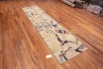 Whole View of Ivory Cream Color Background Abstract Tribal Geometric Design Modern Hallway Runner Rug 11169 by Nazmiyal Antique Rugs
