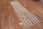 Whole View of Decorative Light Cream Color Background and Neutral Color Tribal Geometric Design Modern Hallway Runner Rug 11147 by Nazmiyal Antique Rugs