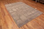 Whole View of Decorative Soft Neutral Grey Color High Low Wool Pile Modern Tribal Room Size Area Rug 11308 by Nazmiyal Antique Rugs