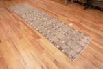 Whole View of Neutral Color Earthy Geometric Modern Hallway Runner Rug 11090 by Nazmiyal Antique Rugs
