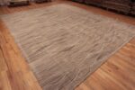 Whole View of Beautiful Feel Large Size Allover Tribal Nomadic Fan Pattern Earthy Brown Color Modern Flatweave Kilim Rug 11734 by Nazmiyal Antique Rugs
