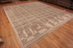Whole View of Beautiful Soft Decorative Large Size Earthy Grey Color Tribal Geometric Design Modern Contemporary Rug 11724 by Nazmiyal Antique Rugs