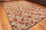 Whole View of Large Geometric Warm Colors Modern Area Rug 11760 by Nazmiyal Antique Rugs