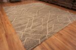Whole View of Beautiful Large Size Neutral Earthtone Color Tribal Geometric Design Modern Flatweave Kilim Rug 11754 by Nazmiyal Antique Rugs