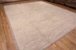 Whole View of Large Neutral Minimalist Cream Color Modern Contemporary Area Rug 11779 by Nazmiyal Antique Rugs