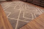 Whole View of Large Size Grey Color Flatweave Tribal Geometric Modern Kilim Rug #11822 by Nazmiyal Antique Rugs
