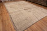 Whole View of Large Size Light Ivory Cream Color Background Abstract Tribal Nomadic Primitive Design Modern Area Rug 11799 by Nazmiyal Antique Rugs