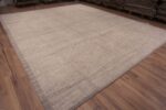 Whole View of Decorative and Versatile Large Size Soft Light Ivory Cream Color Solid Abstract Design Modern Area Rug 11804 by Nazmiyal Antique Rugs