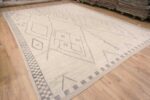 Whole View of Large Tribal Berber Moroccan Beni Ourain Design Modern Contemporary Area Rug 11772 by Nazmiyal Antique Rugs