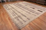 Whole View of Large Tribal Square Shape Neutral Color Modern Contemporary Area Rug 11780 by Nazmiyal Antique Rugs