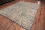 Whole View of Light Blue Color Abstract Tribal Geometric Design Modern Area Rug 11571 by Nazmiyal Antique Rugs