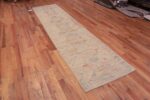 Whole View of Light Cream And Pastel Color Tribal Geometric Design Modern Contemporary Hallway Runner Rug 11053 by Nazmiyal Antique Rugs