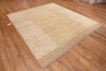 Whole View of Beautiful Soft Light Cream and Yellow Color Modern Room Size Geometric Design Area Rug 11393 by Nazmiyal Antique Rugs
