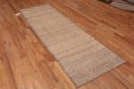 Whole View of Minimalist Neutral Light Cream Color Modern Contemporary Hallway Runner Rug 11159 by Nazmiyal Antique Rugs