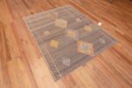 Whole View of Modern Contemporary Small Size Tribal Geometric Area Rug 11215 by Nazmiyal Antique Rugs