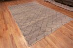 Whole View of Beautifully Decorative Modern Earthy Brown and Grey Color Tribal Geometric Diamond Trellis Pattern Room Size Area Rug 11447 by Nazmiyal Antique Rugs