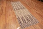 Whole View of Neutral Color Artistic Tribal Geometric Pattern Modern Hallway Runner Rug 11141 by Nazmiyal Antique rugs