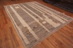 Whole View of Neutral Earthy Grey Brown and Cream Color Tribal Design Modern Room Size Area Rug #11607 by Nazmiyal Antique Rugs