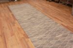 Whole View of Neutral Earthy Color Long and Narrow Size Modern Hallway Flatweave Runner Kilim Rug 11003 by Nazmiyal Antique Rugs