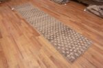 Whole View of Neutral Earthy Color Tribal Geometric Design Modern Hallway Runner Abrash Rug 11089 by Nazmiyal Antique Rugs