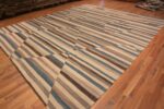 Whole View of A Wonderfully Artistic Neutral Color Geometric Design Contemporary Large Size Modern Flat Weave Kilim Rug 11732 by Nazmiyal Antique Rugs