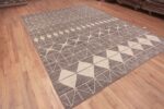 Whole View of Room Size Neutral Gray and Cream Color Tribal Design Modern Area Rug #11569 by Nazmiyal Antique Rugs