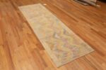 Whole View of Rustic Colorful Tribal Geometric Chevron Design Hallway Runner Rug 11020 by Nazmiyal Antique Rugs