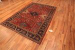 Whole View of Rustic Tribal Geometric Allover Persian Heriz Serapi Design Modern Area Rug 11230 by Nazmiyal Antique Rugs