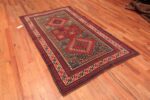 Whole View of Small Green Tribal Antique Double Niche Caucasian Kazak Islamic Prayer Design Area Rug 72560 by Nazmiyal Antique Rugs