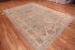 Whole View of Soft Grey Tribal Room Size Turkish Oushak Design Modern Area Rug 11547 by Nazmiyal Antique Rugs