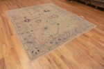 Whole View of Beautiful and Decorative Soft Pastel Color Tribal Geometric Floral Design Room Size Modern Turkish Oushak Design Area Rug 11375 by Nazmiyal Antique Rugs