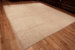 Whole View of Extremely Decorative Square Shape Cream Color Artistic Abstract Tribal Design Modern Rug 11721 by Nazmiyal Antique Rugs