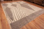 Whole View of Trendy Earthy Tones Primitive Design Modern Large Rug 11723 by Nazmiyal Antique Rugs