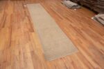 Whole View of Tribal Neutral Cream Color Turkish Oushak Design Modern Hallway Runner Rug 11210 by Nazmiyal Antique Rugs