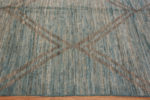 Border of Artistic Light Blue Abrash Background Brown Geometric Diamond Pattern Modern Area Rug #11503 Border of Artistic Light Blue Abrash Background Brown Geometric Diamond Pattern Modern Area Rug #11503 by Nazmiyal Antique Rugs