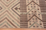 Border of Artistic Tribal Geometric Pattern Light Cream Neutral Color Modern Hallway Runner Rug 11154 by Nazmiyal Antique rugs