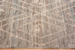 Border of Grey Neutral Color Tribal Geometric Primitive Animal Pattern Modern Hallway Runner Rug 11152 by Nazmiyal Antique rugs