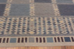 Border of Large Geometric Modern Swedish Style Flatwoven Area Rug 72662 by Nazmiyal Antique Rugs