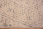 Border of Light Color Geometric Design Primitive Animal Motif Modern Hallway Runner Rug 11150 by Nazmiyal Antique rugs