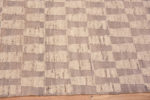 Border of Light Cream and Tan Color Geometric Modern Hallway High Low Wool Pile Runner Rug 11103 by Nazmiyal Antique rugs