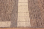Border of Neutral Earthy Color Modern Contemporary Area Rug 11275 by Nazmiyal Antique Rugs