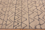 Border of Oversized Light Ivory Cream Color Background Tribal Chevron Design Modern Area Rug 11862 by Nazmiyal Antique Rugs