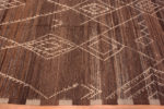 Border of Rich Earthy Brown Color Background Primitive Tribal Geometric Pattern Modern Room Size Area Rug 11448 by Nazmiyal Antique Rugs